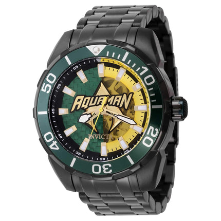 Invicta Men's Watch - DC Comics Aquaman Green, Gold, Yellow Dial Bracelet | 43685 ,