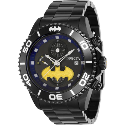 Invicta Men's Watch - DC Comics Batman Chronograph Black Stainless Steel | 40843 ,