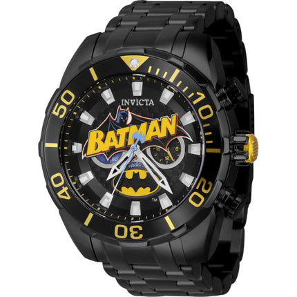 Invicta Men's Watch - DC Comics Batman Quartz Rotating Bezel Black Bracelet | 43564 ,