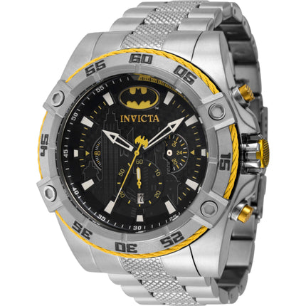 Invicta Men's Watch - DC Comics Batman Rotating Bezel Black and Yellow Dial | 41225 ,