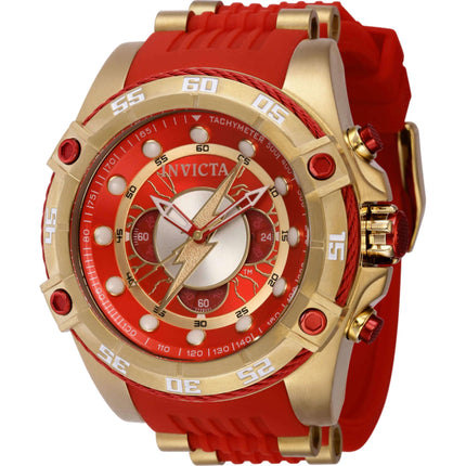 Invicta Men's Watch - DC Comics Flash Quartz Gold and Red Dial Rubber Strap | 37383 ,