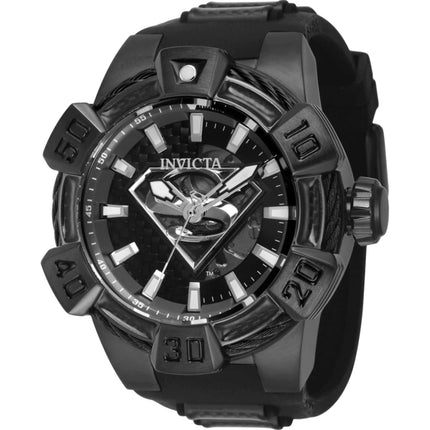 Invicta Men's Watch - DC Comics Superman Automatic Black Dial Rubber Strap | 41027 ,