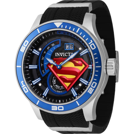 Invicta Men's Watch - DC Comics Superman Dial Swiss Quartz Date Rubber Strap | 41261 ,