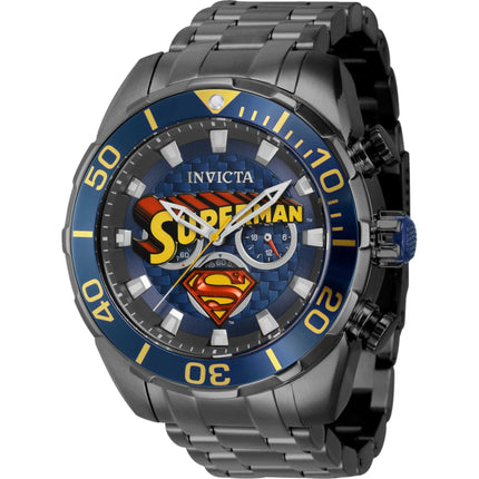 Invicta Men's Watch - DC Comics Superman Gunmetal Stainless Steel Bracelet | 43558 ,