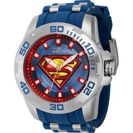 Invicta Men's Watch - DC Comics Superman Quartz Silver Steel and Blue Strap | 40474 ,