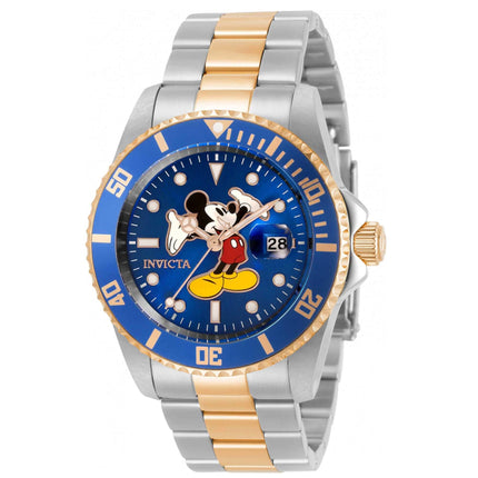 Invicta Men's Watch - Disney Mickey Mouse Blue Dial Silver, Rose Gold Case | 32383 ,