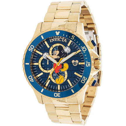 Invicta Men's Watch - Disney Mickey Mouse Chronograph Yellow Gold Bracelet | 39519 ,