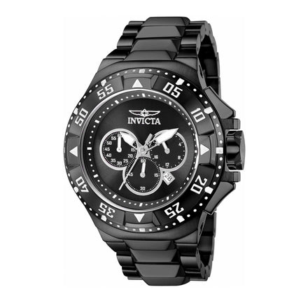 Invicta Men's Watch - Excursion Chronograph Date Display Black Stainless Steel | 43646 ,
