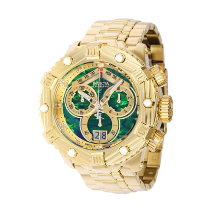 Invicta Men's Watch - Huracan Chronograph Gold and Green Dial Steel Bracelet | 39765 ,