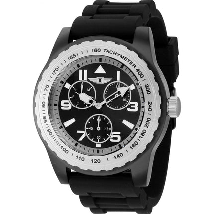 Invicta Men's Watch - I by Invicta Black and Silver Tone Dial Rubber Strap | IBI36513 ,