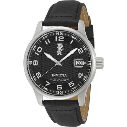 Invicta Men's Watch - I-Force Date Display Black Dial Genuine Leather Strap | 12822 ,