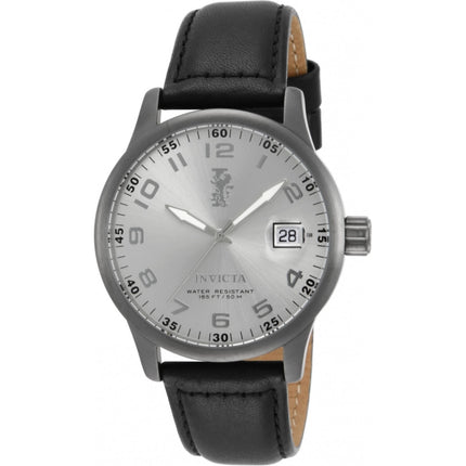 Invicta Men's Watch - I-Force Date Display Silver Dial Black Leather Strap | 15257 ,