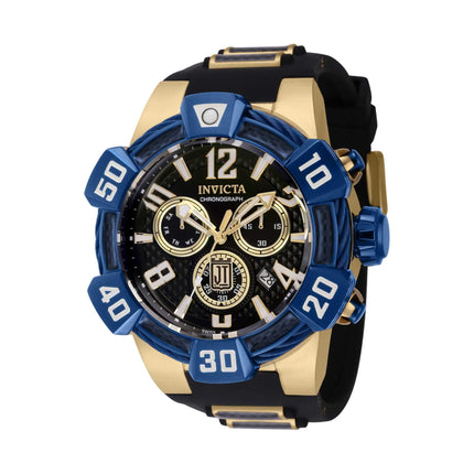 Invicta Men's Watch - Jason Taylor Blue Bezel Black and Yellow Gold Strap | 40444 ,