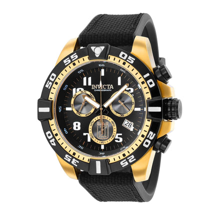Invicta Men's Watch - Jason Taylor Swiss Quartz Chronograph Black Dial Strap | 37227 ,
