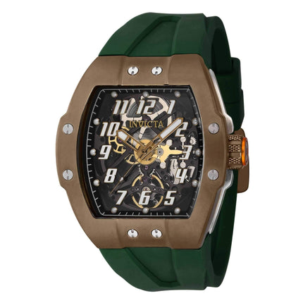 Invicta Men's Watch - JM Correa Automatic Green Rubber Strap Two Tone Case | 43522 ,
