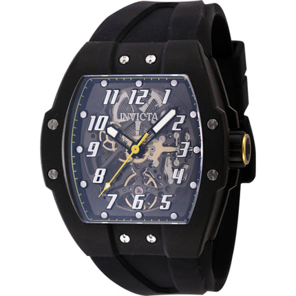 Invicta Men's Watch - JM Correa Automatic Transparent and Black Dial Strap | 44971 ,