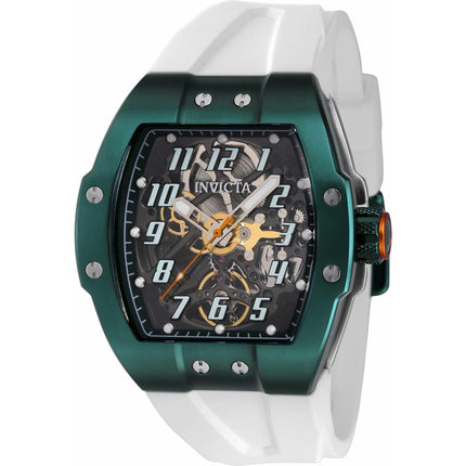 Invicta Men's Watch - JM Correa Automatic White Strap Semi Skeleton Dial | 43519 ,