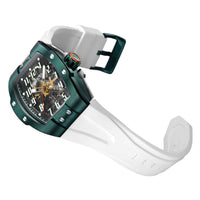 Invicta Men's Watch - JM Correa Automatic White Strap Semi Skeleton Dial | 43519 ,