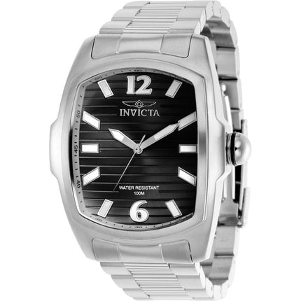 Invicta Men's Watch - Lupah Black with Horizontal Lines Dial Steel Bracelet | 39804 ,