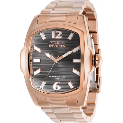 Invicta Men's Watch - Lupah Grey with Horizontal Lines Dial Steel Bracelet | 39805 ,