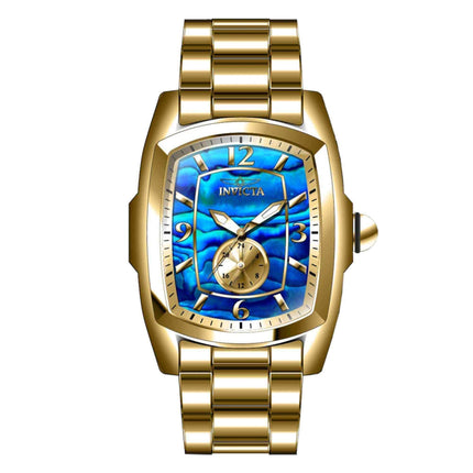 Invicta Men's Watch - Lupah Japanese Quartz Blue Abalone Dial Steel Bracelet | 39823 ,
