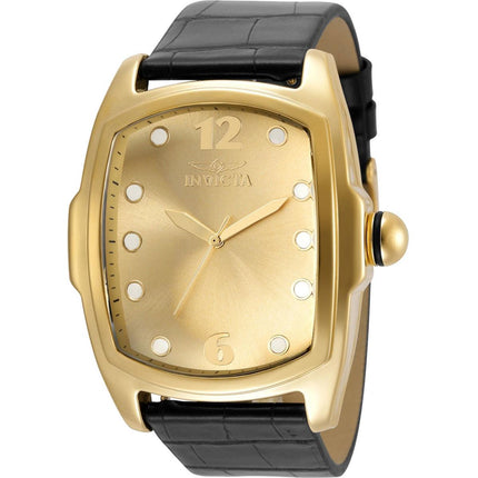 Invicta Men's Watch - Lupah Japanese Quartz Leather Strap Champagne Dial | 35375 ,