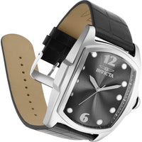 Invicta Men's Watch - Lupah Japanese Quartz Leather Strap Grey Dial SS Case | 35372 ,