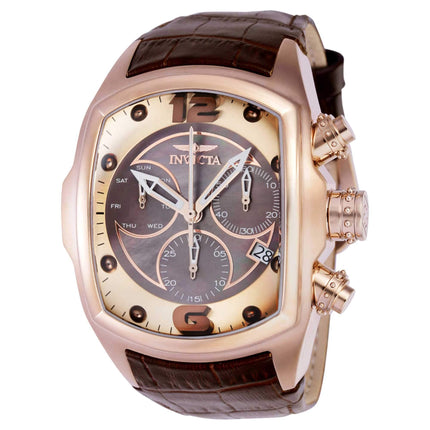 Invicta Men's Watch - Lupah Rose Gold and Brown Mother of Pearl Dial Strap | 39131 ,