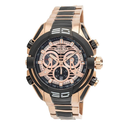 Invicta Men's Watch - Mammoth Chrono Date Display Rose Gold and Black Dial | 37527 ,