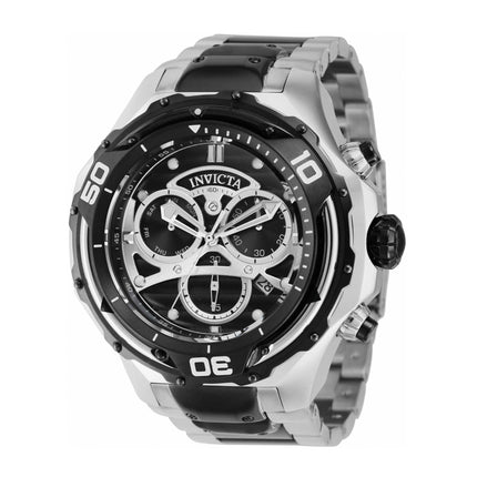 Invicta Men's Watch - Mammoth Chronograph Black and Silver Tone Dial Bracelet | 38087 ,