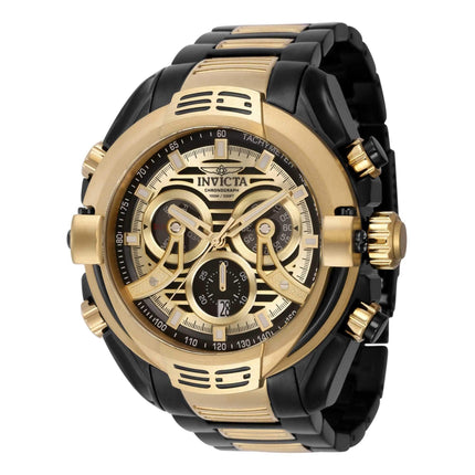 Invicta Men's Watch - Mammoth Chronograph Date Display Gold and Black Dial | 37526 ,