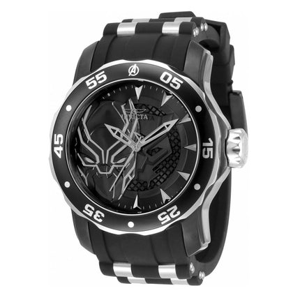 Invicta Men's Watch - Marvel Black Panther Stainless Steel and Rubber Strap | 34740 ,