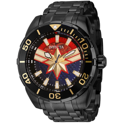 Invicta Men's Watch - Marvel Captain Marvel Black Stainless Steel Bracelet | 43057 ,