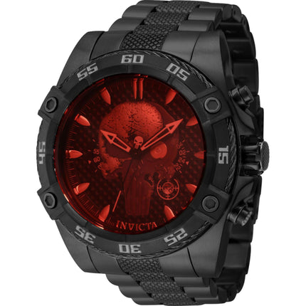 Invicta Men's Watch - Marvel Punisher Chrono Black and Silver Dial Bracelet | 41247 ,