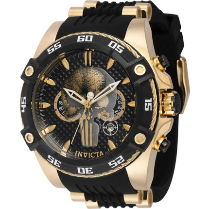 Invicta Men's Watch - Marvel Punisher Chronograph Black and Gold Tone Dial | 41243 ,