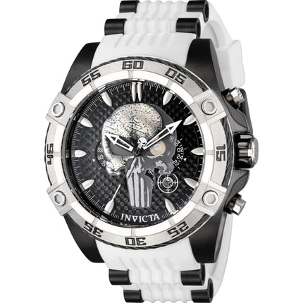 Invicta Men's Watch - Marvel Punisher Chronograph Black and Silver Tone Dial | 41242 ,