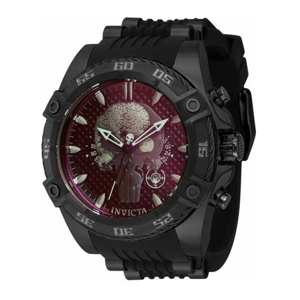 Invicta Men's Watch - Marvel Punisher Chronograph Rotating Bezel Black Strap | 41244 ,