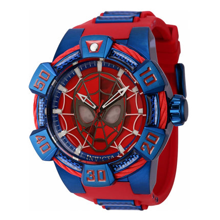 Invicta Men's Watch - Marvel Punisher Red Glass Fiber and Blue Rubber Strap | 41022 ,