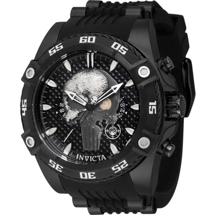 Invicta Men's Watch - Marvel Punisher Rotating Bezel Black and Silver Dial | 41241 ,