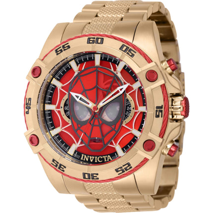 Invicta Men's Watch - Marvel Spiderman Chrono Rotating Bezel Yellow Bracelet | 41256 ,