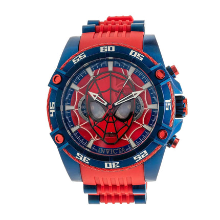 Invicta Men's Watch - Marvel Spiderman Chronograph Rotating Bezel Red Strap | 41252 ,