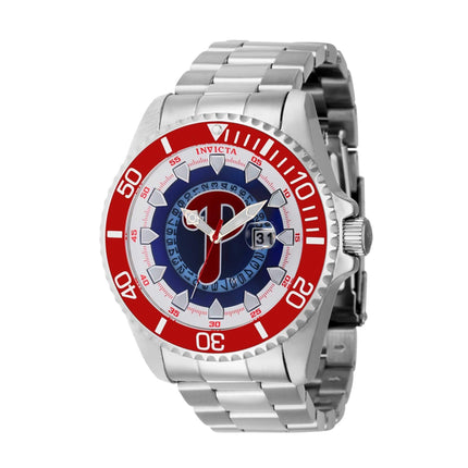 Invicta Men's Watch - MLB Philadelphia Phillies Rotating Bezel Silver Bracelet | 43474 ,
