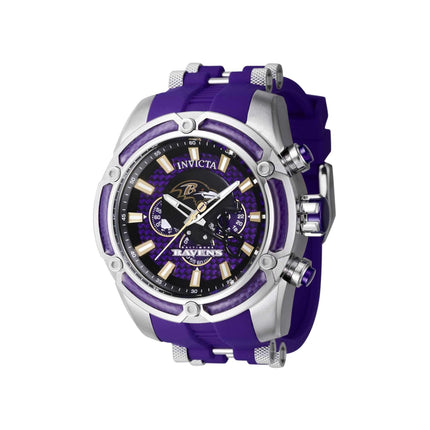 Invicta Men's Watch - NFL Baltimore Ravens Chronograph Purple Rubber Strap | 41877 ,