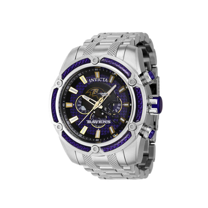 Invicta Men's Watch - NFL Baltimore Ravens Chronograph Silver Steel Bracelet | 41790 ,