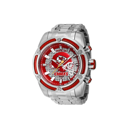 Invicta Men's Watch - NFL Kansas City Chiefs Chronograph Silver Steel Bracelet | 41797 ,