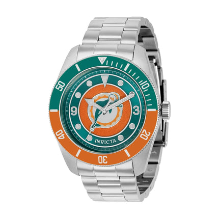 Invicta Men's Watch - NFL Miami Dolphins Quartz Green, Orange, White Dial | 37237 ,