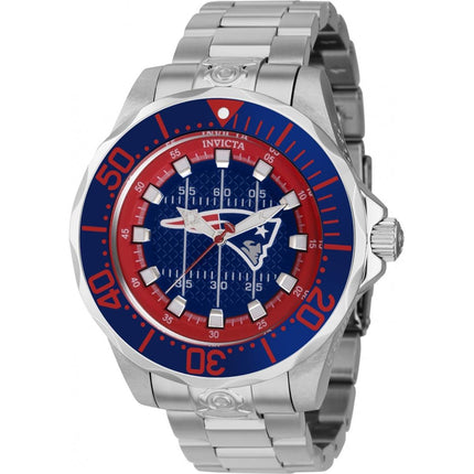Invicta Men's Watch - NFL New England Patriots Dial Stainless Steel Bracelet | 42127 ,