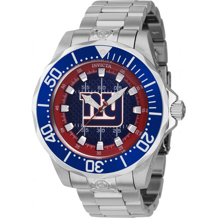 Invicta Men's Watch - NFL New York Giants Dial Rotating Bezel Steel Bracelet | 42124 ,
