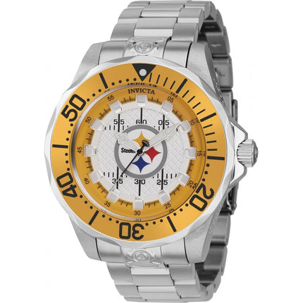 Invicta Men's Watch - NFL Pittsburgh Steelers Dial Stainless Steel Bracelet | 42126 ,