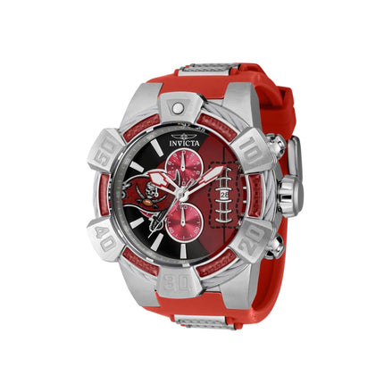 Invicta Men's Watch - NFL Tampa Bay Buccaneers Chronograph Red Rubber Strap | 41589 ,